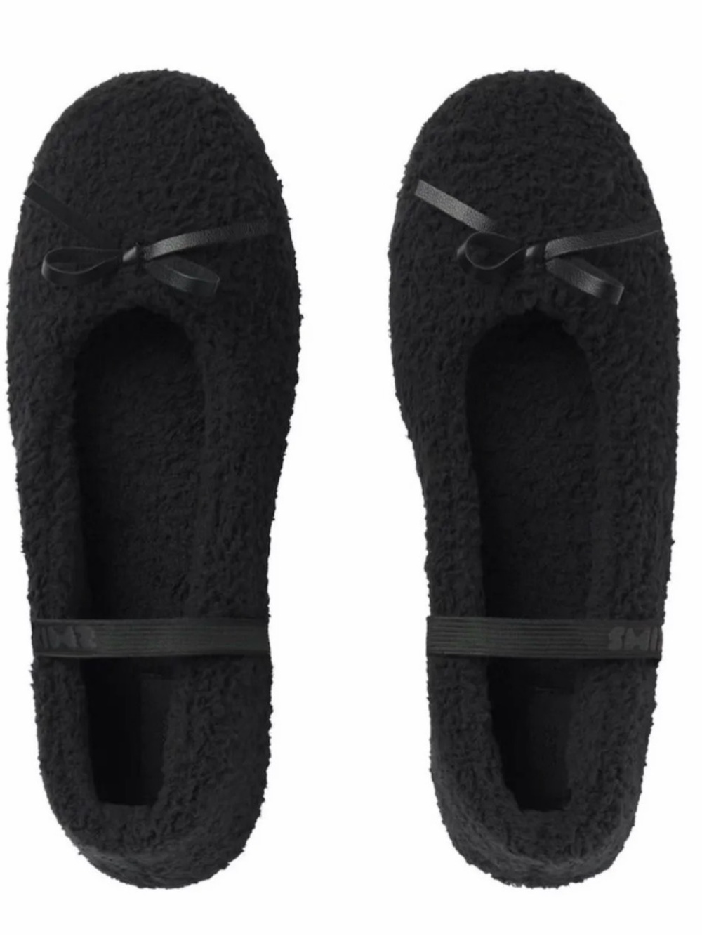 NWT SKIMS Cozy Ballet Slippers Black Size 39